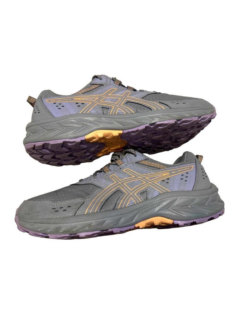 ASICS GEL-Venture 9 Women's Size 7.5 Wide Trail Running Shoes Gray Purple